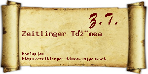 Zeitlinger Tímea névjegykártya
